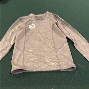 Gray Long Sleeve Athletic Top